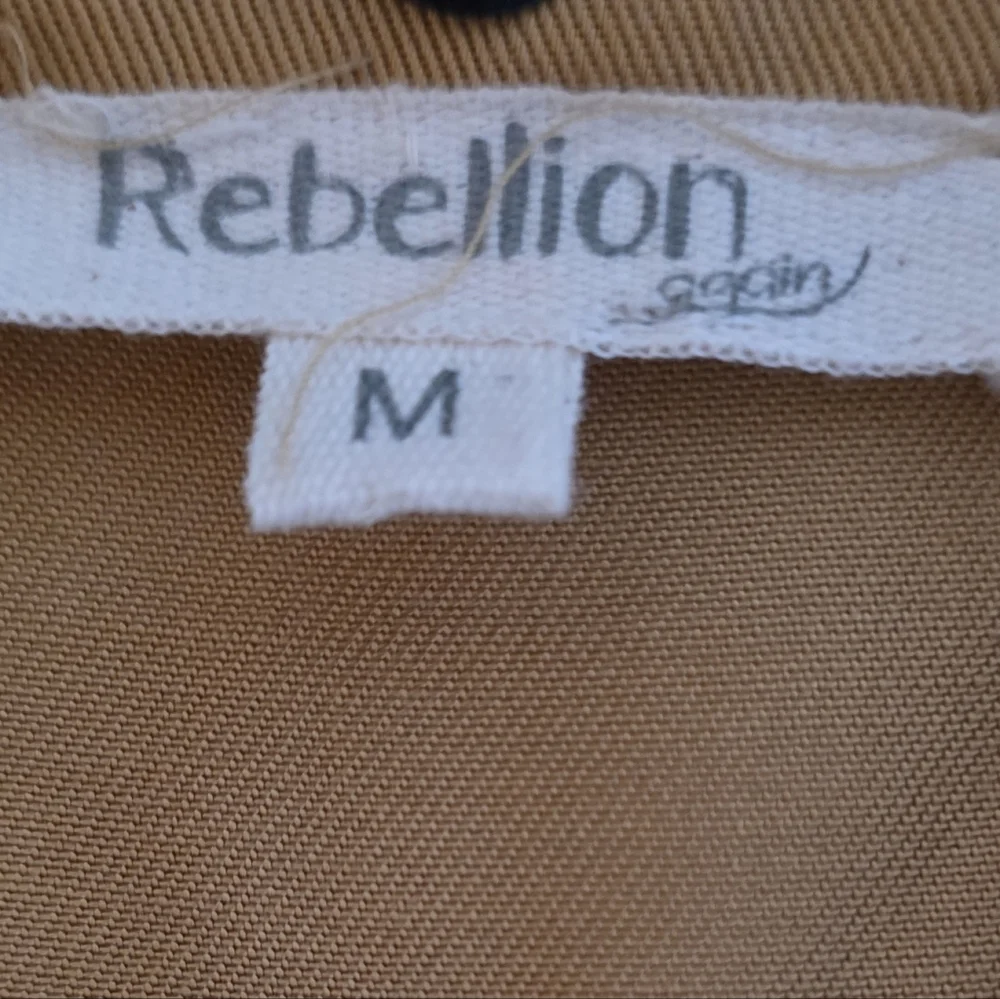 Rebellion Camel Button-Down Midi Dress - Picture 2 of 4